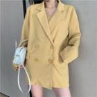 Set: Double-breasted Blazer + Spaghetti Strap Top