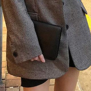 Colored Faux-leather Clutch
