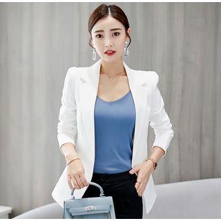 Lapel Collar Single-button Blazer