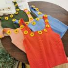 Floral Applique Knit Tank Top