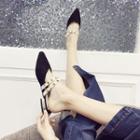 Pointy-toe Strapped Mules