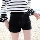 Zip-front Micro Shorts