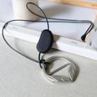 Leaf Alloy Pendant Cord Necklace Silver - One Size