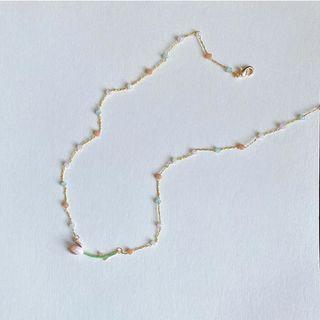 Flower Glaze Alloy Choker