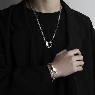 Lightning Pendant Stainless Steel Necklace / Bracelet / Set