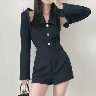 Spaghetti-strap Romper / Mini A-line Dress / Shrug