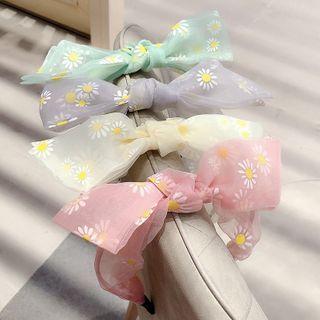 Daisy Print Bow Headband