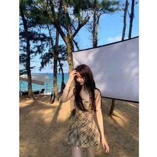 Plaid Camisole Top / Plaid A-line Dress