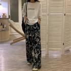 Floral Print Wide-leg Pants As Shown In Figure - One Size