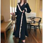 Ruffle Coat / Halter Neck Mini Dress
