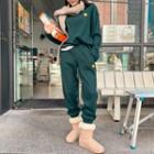 Set: Smile Patch Brushed Fleece Top + Jogger Pants
