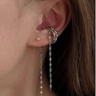 Braided Clip-on Earring 1 Pc - Clip On Earring - Silver - One Size