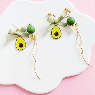 Avocado Drop Earring / Clip On Earring