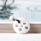 Ceramic Lotus Root Pendant Necklace As Shown In Figure - One Size