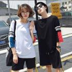 Couple Matching Lettering 3/4 Sleeve T-shirt