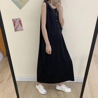 Buttoned Midi Tank Dress