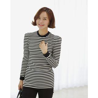 Crew-neck Puff-sleeve Top (3 Designs)