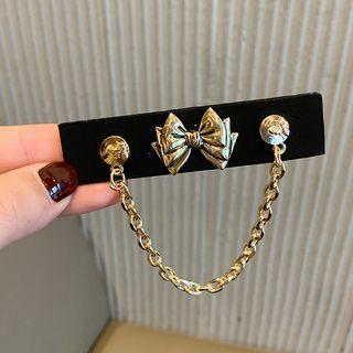 Chained Flannel Hair Clip