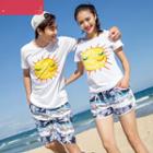 Couple Matching Print Swim Shorts