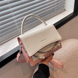 Chain Detail Faux Pearl Crossbody Bag