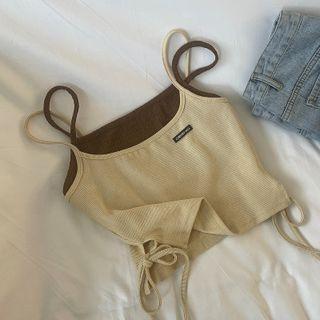 Drawstring Camisole Top Almond - One Size