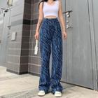 Zebra Print Loose-fit Jeans