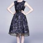 Sleeveless Organza A-line Dress