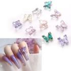 Faux Crystal / Rhinestone Butterfly Nail Art Decoration
