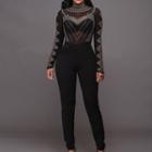 Rhinestone Long Sleeve Jumpsuit
