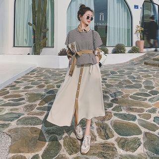 Set : Striped Top + Dress