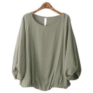 Round-neck Bell-sleeve Top