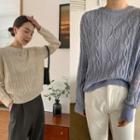 Linen Blend Cable Sweater