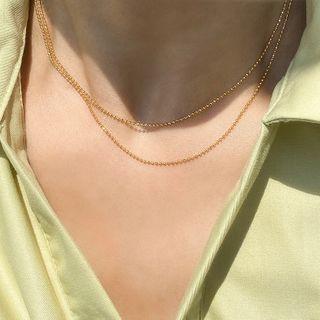Two Way Necklace 1 Pc - Gold - One Size