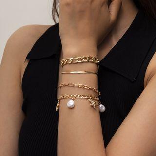 Set : Freshwater Pearl / Alloy Bracelet (assorted Designs)