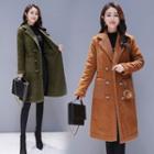 Double Breasted Lapel Long Coat