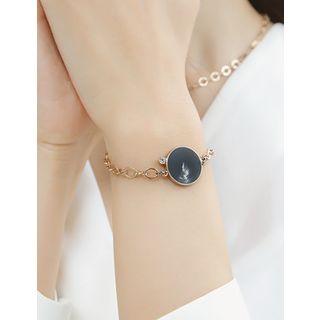 Marble-disc Chain Bracelet