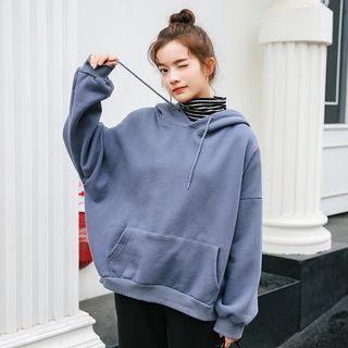 Drawstring Hoodie Dark Sapphire Blue - One Size