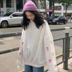 Strawberry Hoodie White - One Size