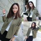 Boxy Snap-closure Jacket
