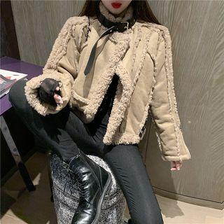 Fleece Trim Biker Jacket