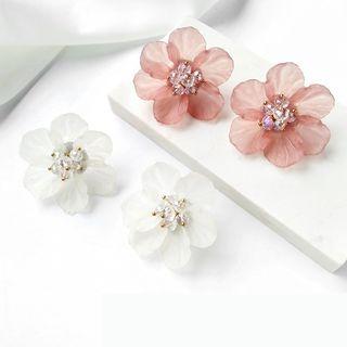 Rhinestone Petal Earring