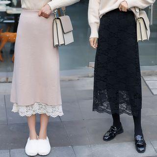 High-waist A-line Semi Skirt