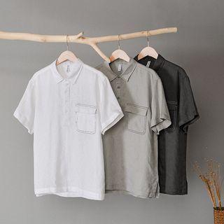 Short-sleeve Front Pocket Polo Shirt
