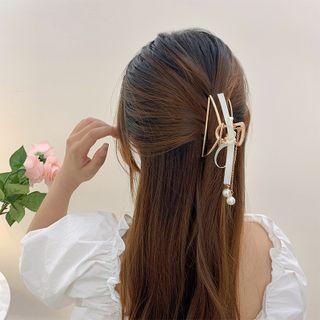 Bow Accent Beaded Hair Claw