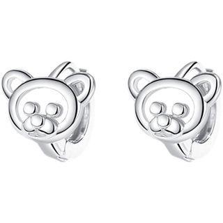 Bear Clip-on Earring 1 Pair - Silver - One Size