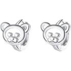 Bear Clip-on Earring 1 Pair - Silver - One Size