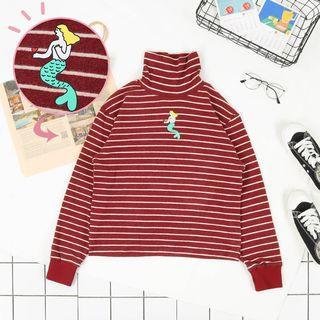 Turtleneck Striped Mermaid Sweatshirt