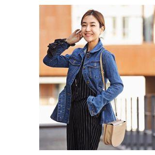 Pocket-detail Denim Jacket With Belt