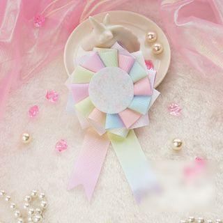 Ribbon Rosette Brooch As Shown In Figure - One Size