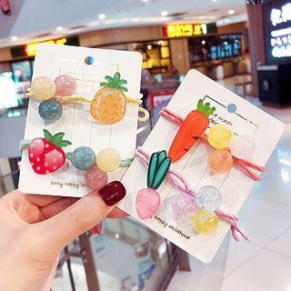 Acrylic Fruit / Vegetable & Bead Hair Tie